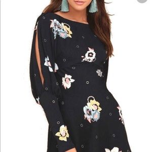 Free People Split Sleeve Mini Dress
